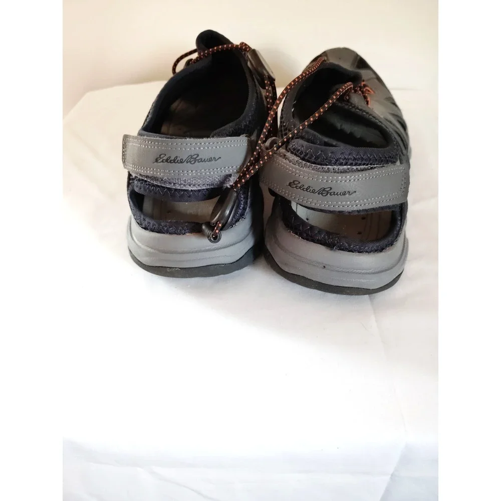 Eddie Bauer Water Sandal Men 11 M Laketrail Gray Heel Strap Beach Hiking Outdoor